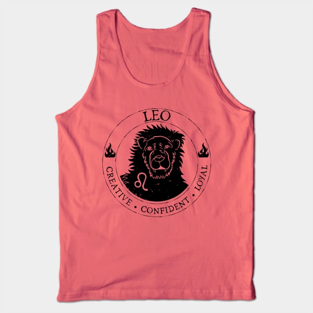 Leo Zodiac Birthday Star Sign Zodiac Gift Tank Top by atomguy